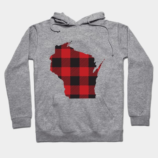 Wisconsin Plaid Flannel Print Hoodie by DoctorWatsonDesigns